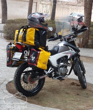 فروش موتور سیکلت جهان همتا مدل 1400 با تمام لوازم سفری در خراسان شمالی