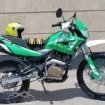 فروش موتور سیکلت تریل T2 سبز 250cc مدل1403کم کار+ کلاه دستکش و چادر